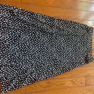 Amour Vert Black and White Midi Skirt